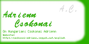 adrienn csokonai business card